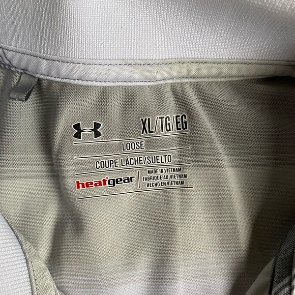 Under Armour Golf Polo Shirt XL The Sanctuary Club Colorado gray Stripes - Picture 2 of 6